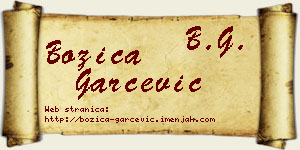 Božica Garčević vizit kartica